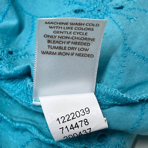 J. Jill 100% Cotton Lightweight  Blue Top Sleeveless Size M - Picture 6 of 8